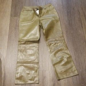High end leather pants